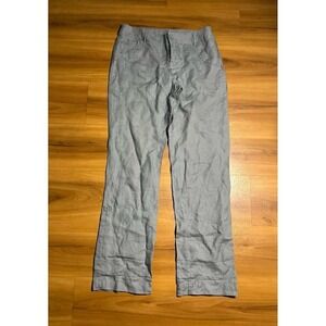 Womens Cynthia Rowley 100% Linen Gray 4 Pocket Lightweight Roll Up Pants